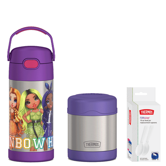 12oz Rainbow High FUNtainer® Water Bottle & 10oz Food Jar Bundle