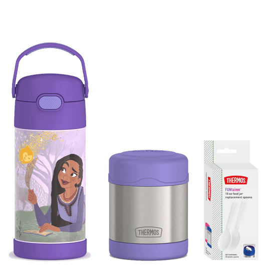 12oz Disney's Wish FUNtainer® Water Bottle & 10oz Food Jar Bundle