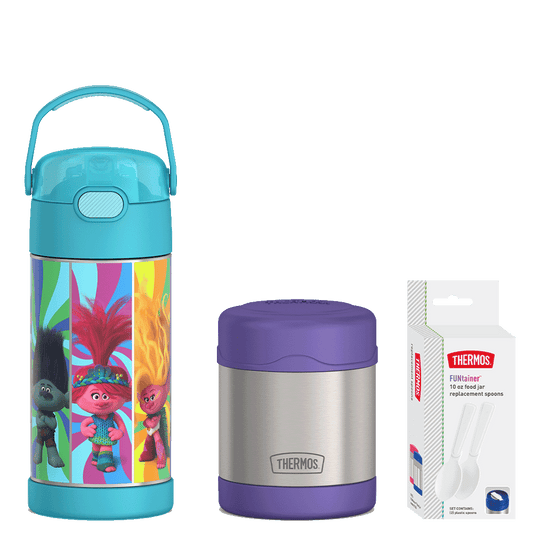 12oz Trolls FUNtainer® Water Bottle & 10oz Food Jar Bundle