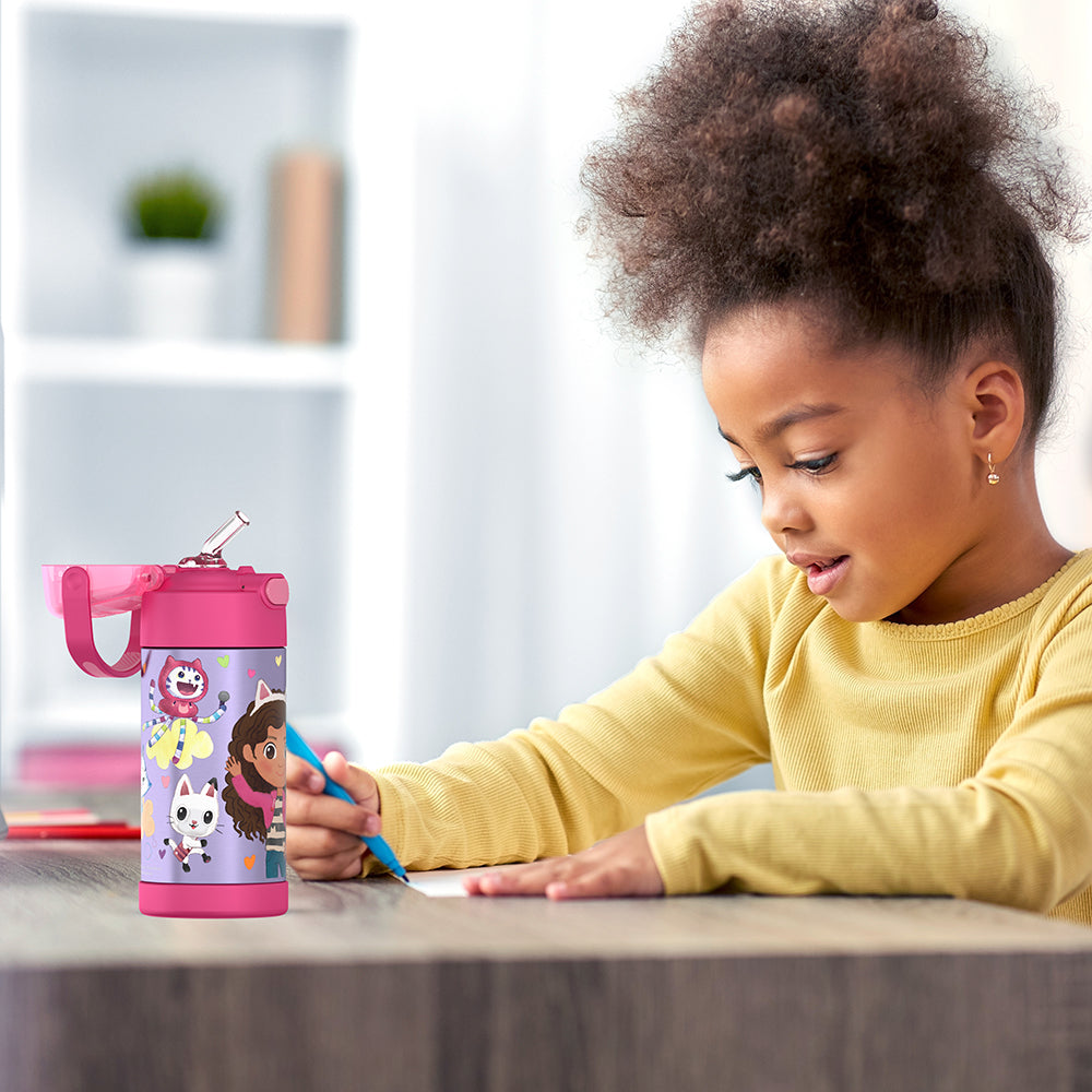 12oz FUNTAINER® WATER BOTTLE GABBY'S DOLLHOUSE