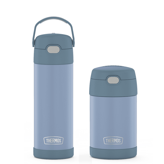16oz FUNtainer® Water Bottle & Food Jar Bundle - Denim