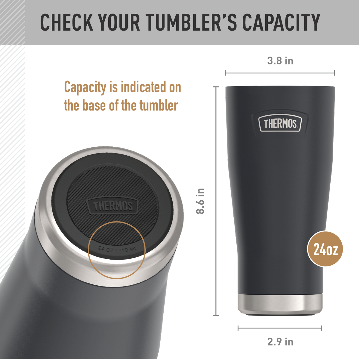 24oz ICON™ COLD TUMBLER - REPLACEMENT LID