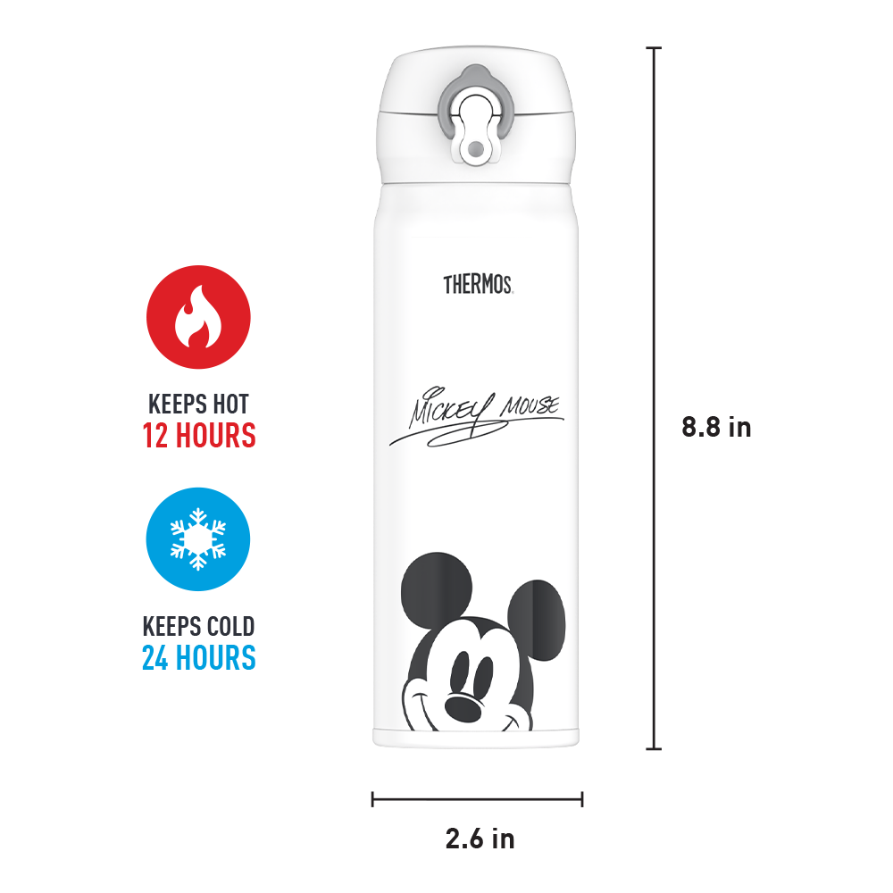 16oz STAINLESS STEEL DIRECT DRINK BOTTLE - DISNEY MICKEY MOUSE SIGNATURE