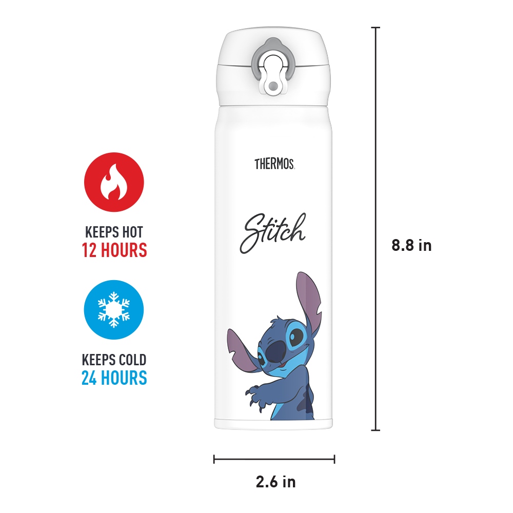 16oz STAINLESS STEEL DIRECT DRINK BOTTLE - DISNEY STITCH SIGNATURE