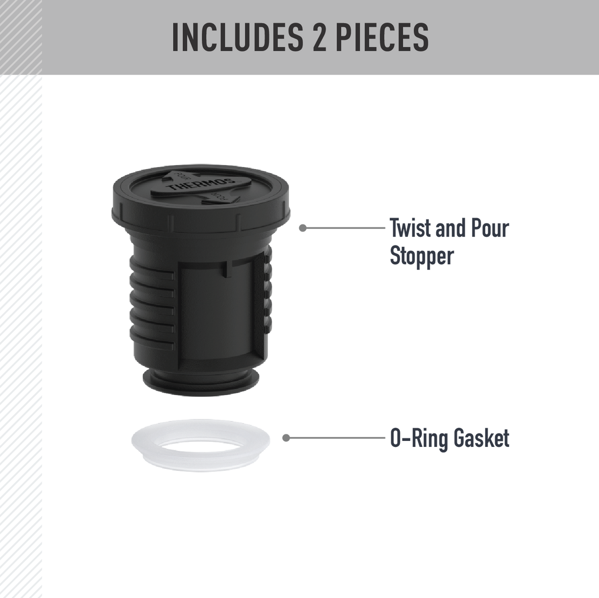 16oz STAINLESS KING™ BEVERAGE BOTTLE - REPLACEMENT STOPPER