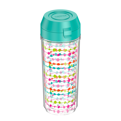 18oz Double Wall Water Bottle Multi Colored Rows