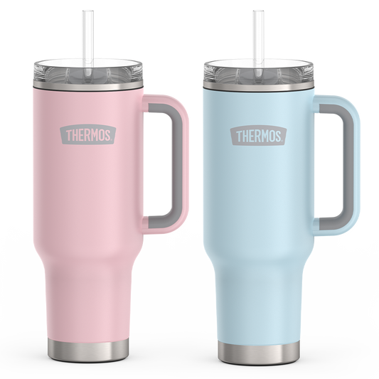 40oz Cup Holder Mug - Sunset Pink & Glacier