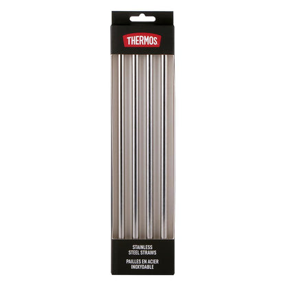 STAINLESS STEEL REPLACEMENT STRAWS - 4PK