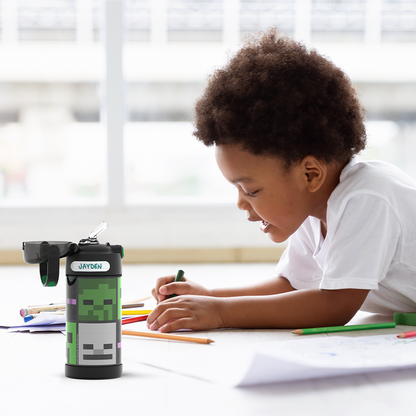 12oz FUNTAINER® WATER BOTTLE MINECRAFT