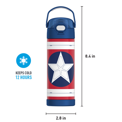 16oz FUNTAINER® WATER BOTTLE CAPTAIN AMERICA