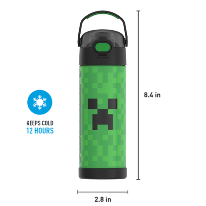 16oz FUNTAINER® WATER BOTTLE MINECRAFT