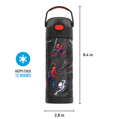 16oz FUNTAINER® WATER BOTTLE SPIDER-MAN