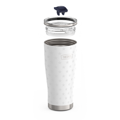 24oz ICON™ TUMBLER WITH SLIDE LOCK LID - WHITE STARS