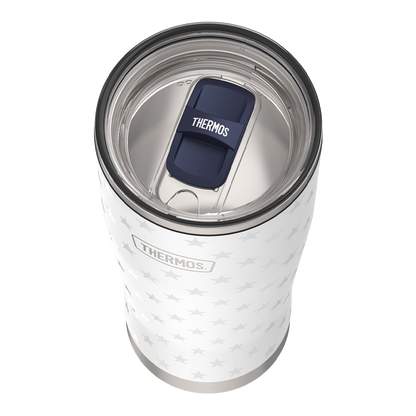24oz ICON™ TUMBLER WITH SLIDE LOCK LID - WHITE STARS